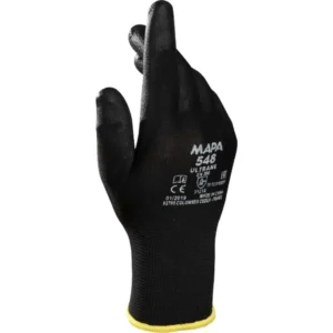 Luva Ultrane Poliamida PU Preta Tamanho 7 - PA54863-7 - MAPA