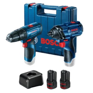 Bosch GSB 120-LI Cordless Drill/Driver and GDR 120-LI Impact Wrench Kit, 12V
